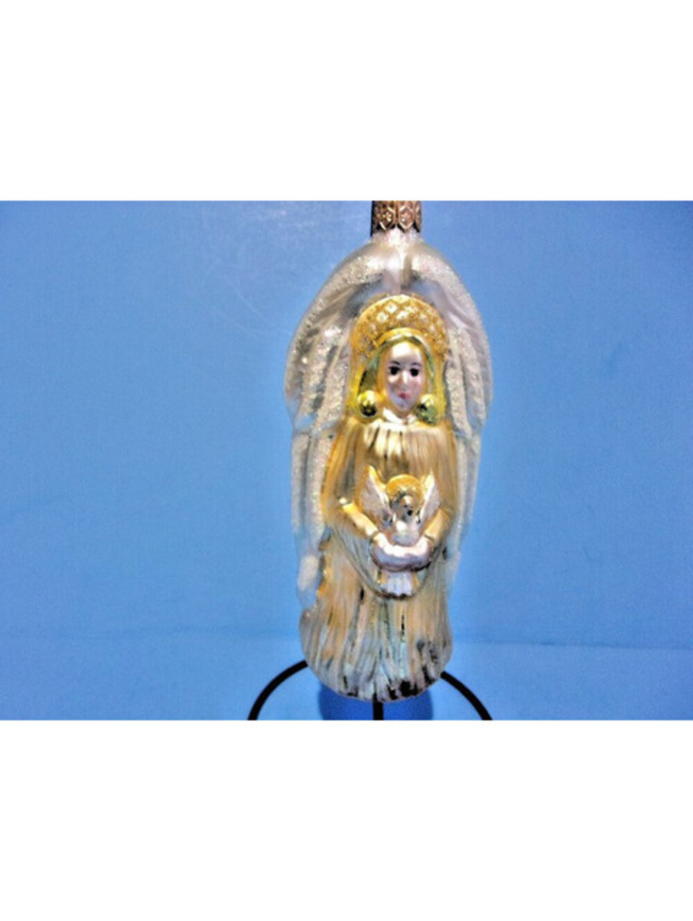 Patricia Breen ANGEL of PEACE Gold Glass Christmas Ornament Retired 9601 Vintage